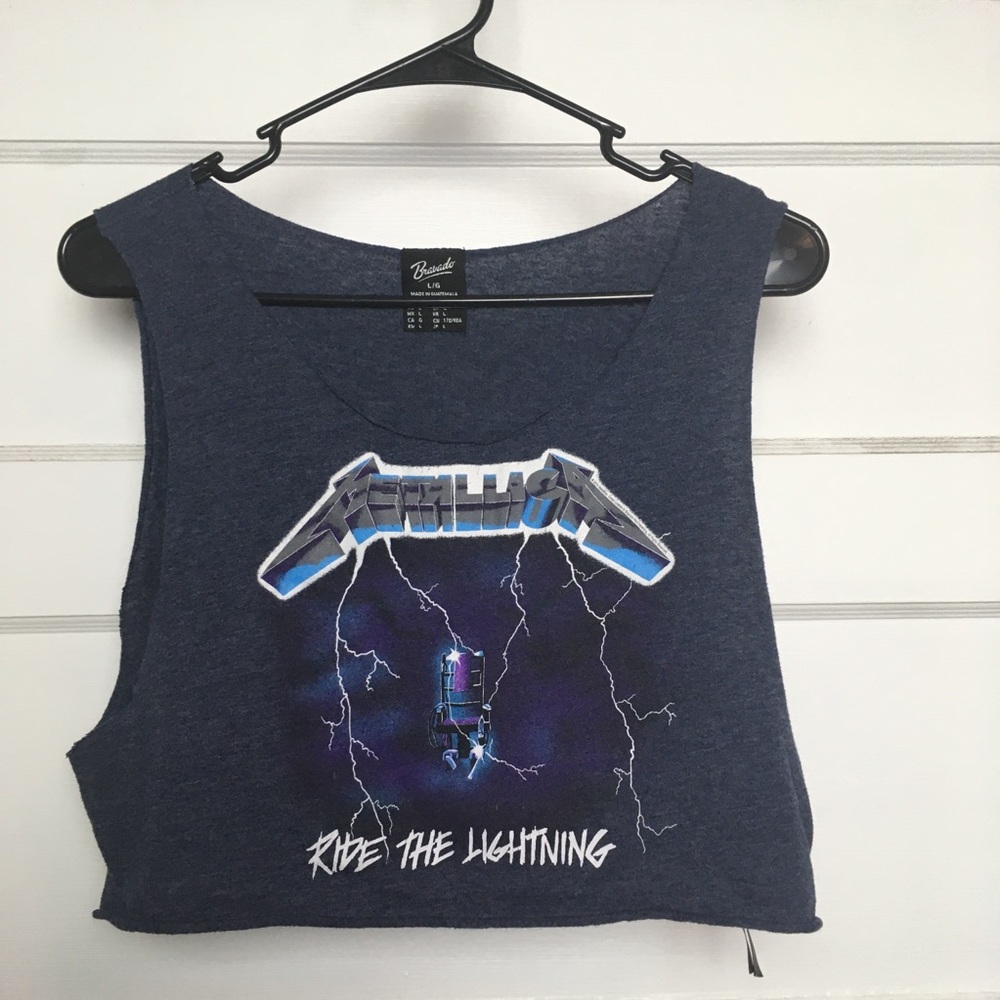 Metallica Ride the Lightning Crop Top